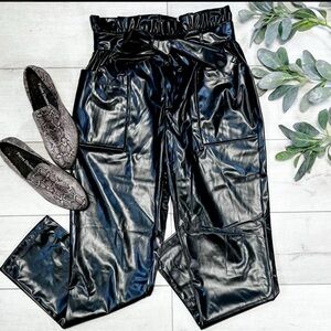 JODIFL Black Faux Leather Pants